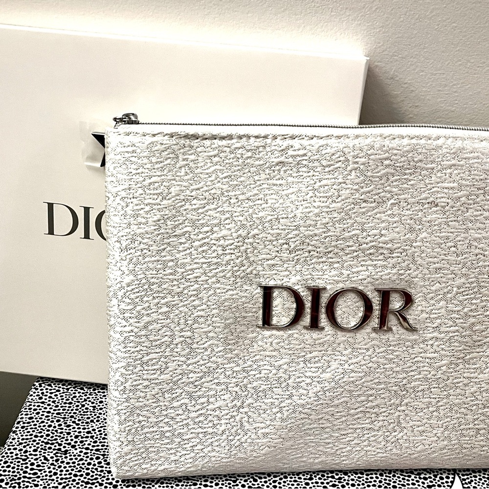 Silver (Sparkly) Dior Beauty Cosmetic-Makeup Bag